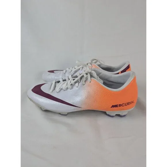 Nike womans Mercurial Victory IV FG 553633 168 White Soccer Cleats Shoes 7.5W - Picture 5 of 7